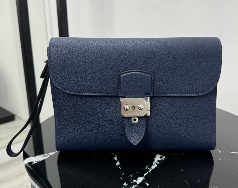 Мужской клатч Hermès мужской кожа синий 193870