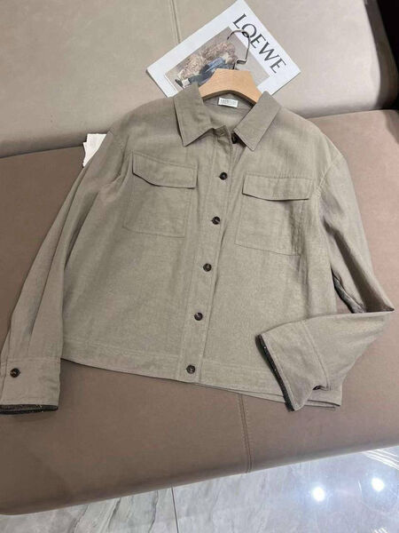 Рубашка Brunello Cucinelli женский бежевый 153022-5