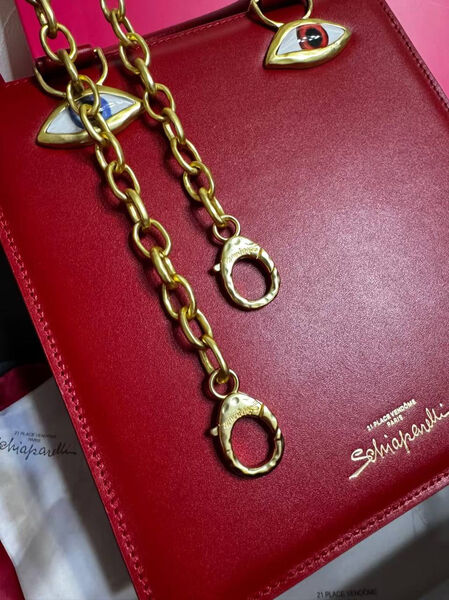 Сумка Schiaparelli женский кожа бордовый 174275-7