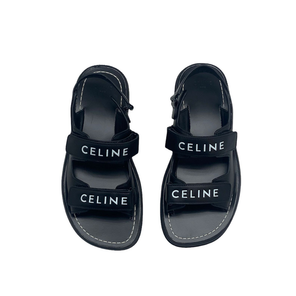 Сандалии Celine женский кожа черный 65997-2