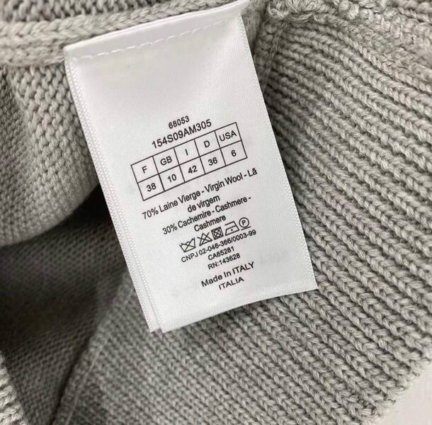 Мужской свитер Christian Dior мужской вязаная ткань графитовый 130866-5