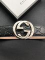 Мужской ремень Gucci мужской кожа черный 52329-4