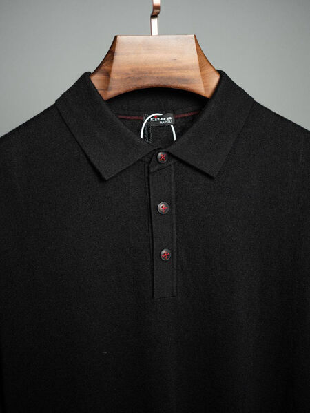 Мужское поло Kiton мужской черный 158202-4