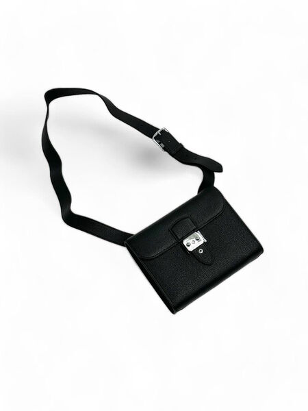 Мужская сумка слинг Hermès мужской кожа черный 120960-4