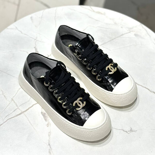 Кеды Chanel женский кожа черный 146139-3