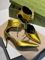 Туфли Gucci женский кожа бронзовый 112992-1