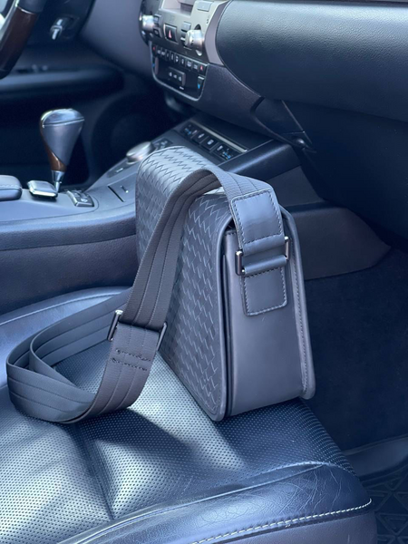 Мужская сумка мессенджер Bottega Veneta мужской кожа синий 42928-2