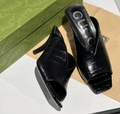 Сабо Gucci женский кожа черный 65610-1