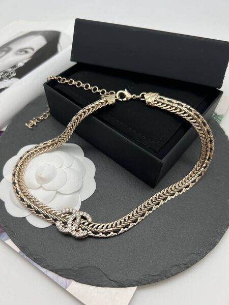 Чокер Chanel золотистый 175839
