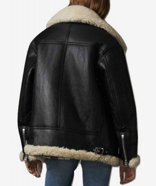 Дубленка Burberry женский кожа черный 165496-4