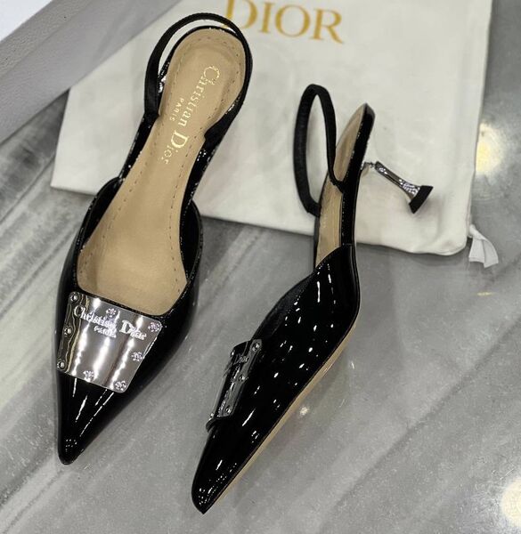 Туфли Christian Dior женский кожа черный 131480