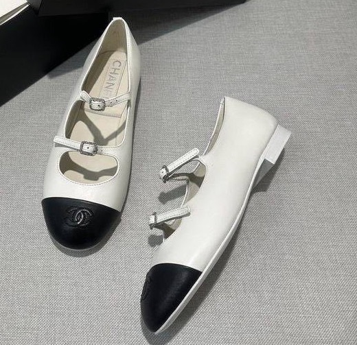 Туфли Chanel женский кожа белый 113862