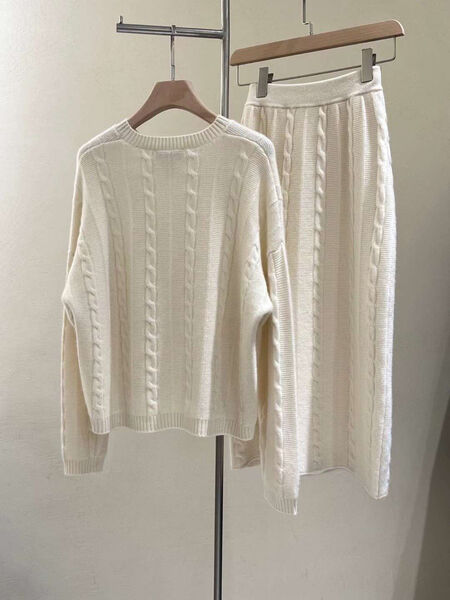 Костюм Brunello Cucinelli женский вязаная ткань белый 124793-2