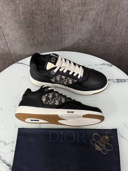 Мужские кроссовки Christian Dior мужской кожа черный 190052-3