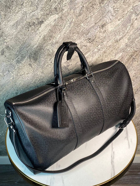 Дорожная сумка Louis Vuitton мужской кожа черный 170412-7