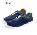 Мужские кроссовки Kiton мужской замша синий 120916-6
