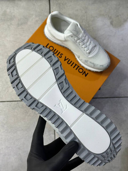 Мужские кроссовки Louis Vuitton мужской кожа белый 180224-5