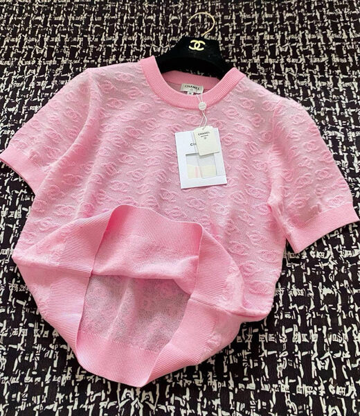 Футболка Chanel женский розовый 186364-4