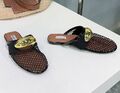 Шлепки Alaïa женский кожа черный 155374-1