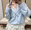 Рубашка Miu Miu женский бирюзовый 180949-1