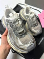 Кроссовки Balenciaga женский кожа графитовый 112077-3