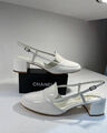 Туфли Chanel женский кожа белый 121472-2