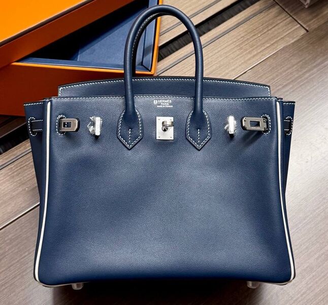 Сумка Hermès Birkin 25 Swift женский синий 170971
