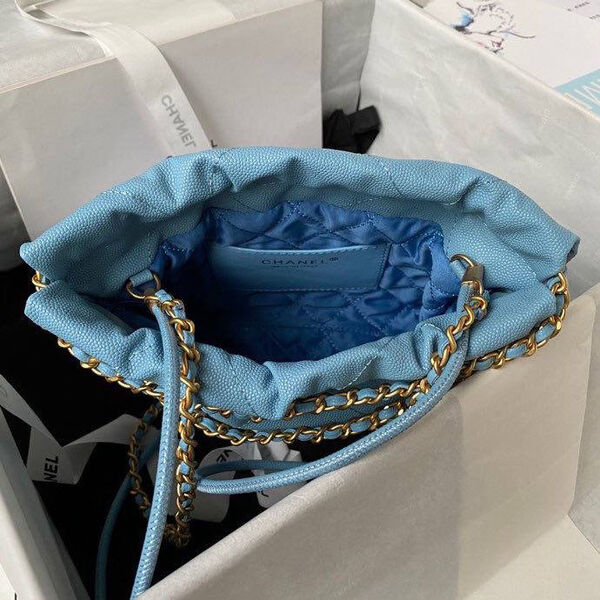 Сумка Chanel 22 женский кожа бирюзовый 126352-6