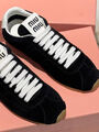 Кроссовки Miu Miu женский замша черный 138634-3