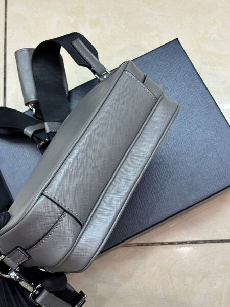 Мужская сумка мессенджер Prada мужской кожа графитовый 170383-4