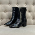 Ботильоны Chanel женский кожа черный 125409-3