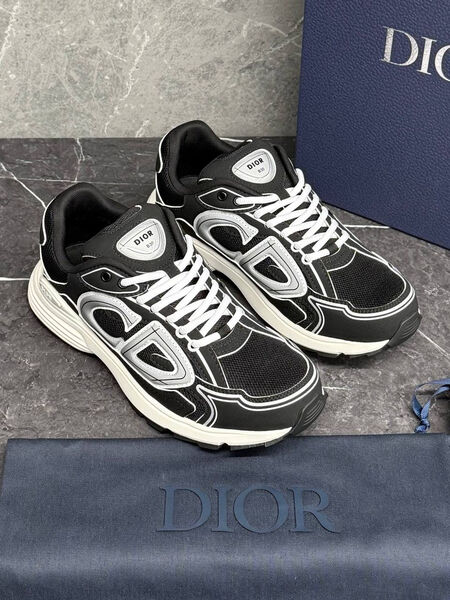 Мужские кроссовки Christian Dior мужской кожа черный 190383-2