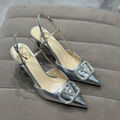 Туфли Valentino женский кожа графитовый 121327-3