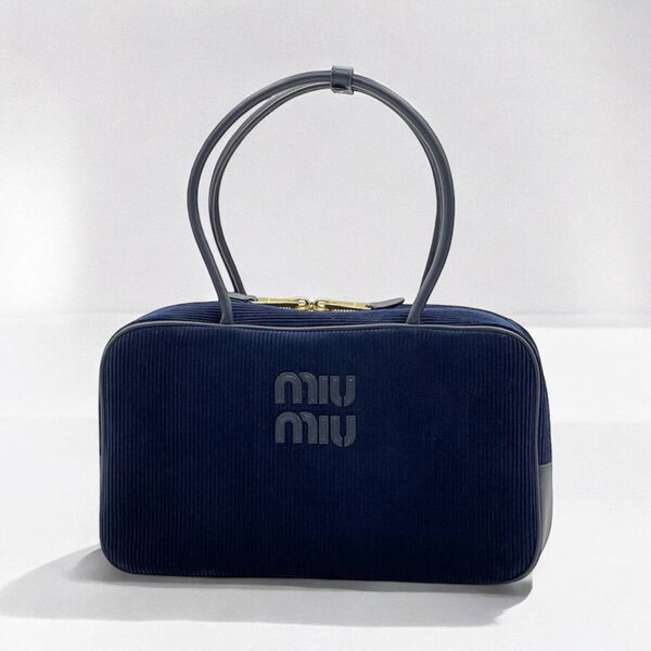 Сумка Miu Miu женский вельвет синий 167766-2
