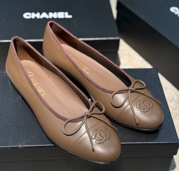 Балетки Chanel женский кожа 191332