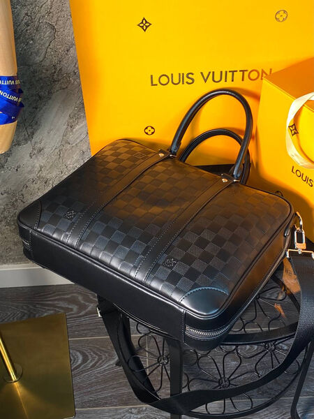 Мужской портфель Louis Vuitton мужской кожа черный 146304-4