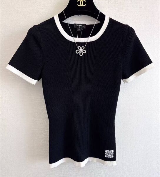 Футболка Chanel женский черный 183520