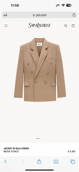 Костюм Saint Laurent женский бежевый 186246-4