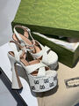 Босоножки Gucci женский кожа белый 107350-4