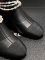 Ботильоны Chanel женский кожа черный 161796-6