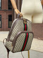 Мужской рюкзак Gucci мужской канва графитовый 122017-5