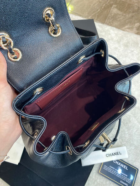 Рюкзак Chanel женский кожа черный 97015-3