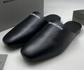 Мужские шлепки Balenciaga мужской кожа черный 190689-1