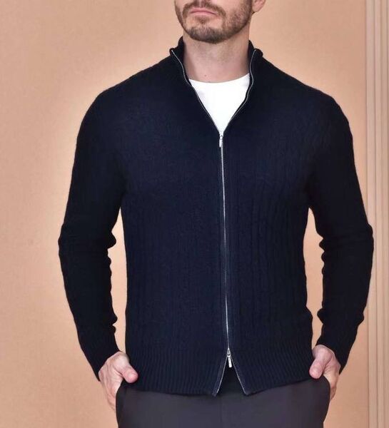 Мужской кардиган Loro Piana мужской вязаная ткань черный 165480
