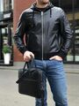 Мужской портфель Bottega Veneta мужской кожа черный 77891-2