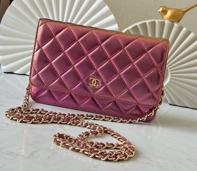 Сумка Chanel женский кожа фиолетовый 196547