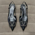 Туфли Valentino женский сатин черный 121285-2