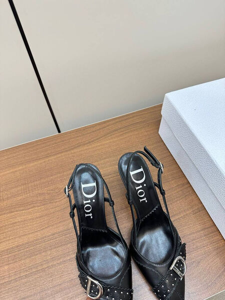 Туфли Christian Dior женский кожа черный 138176-4