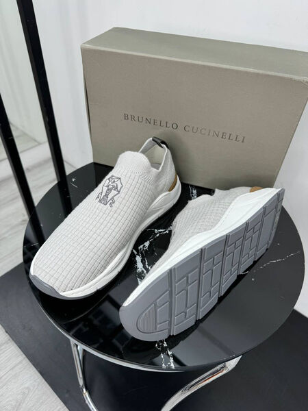 Мужские кроссовки Brunello Cucinelli мужской текстиль графитовый 192920-2