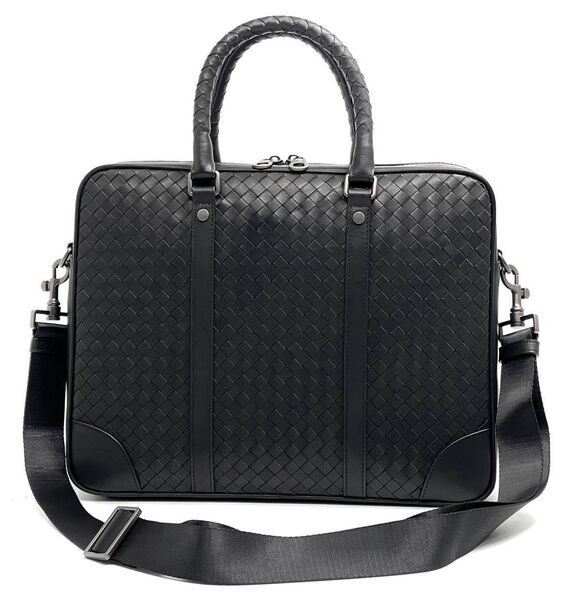 Мужской портфель Bottega Veneta мужской кожа черный 150105